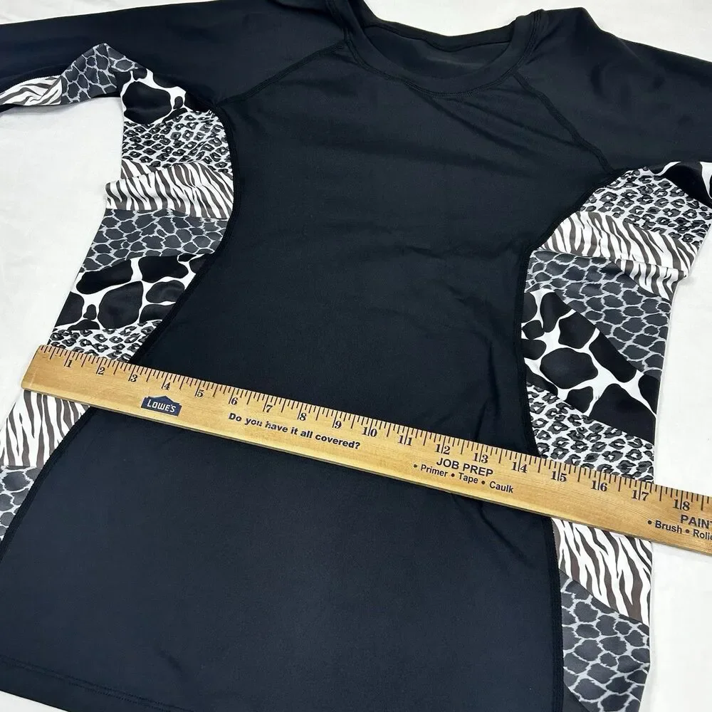 Private Island Hawaii Women Rash Guard Swimsuit Top Long Sleeve Shirt Yoga Beach